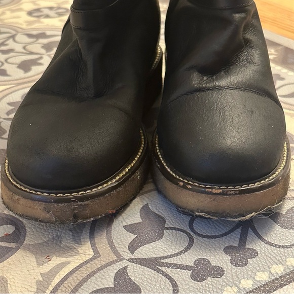 Salvatore Ferragamo Black Leather Winter Boots Size 7 - Picture 13 of 15